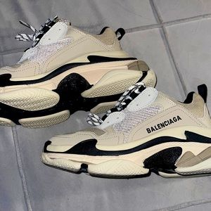 Balenciaga tan shoes size 8.5 W worn only once